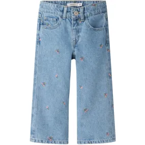 Name It Light Blue Denim Rose Wide Jeans Chill Vibes Base Wear