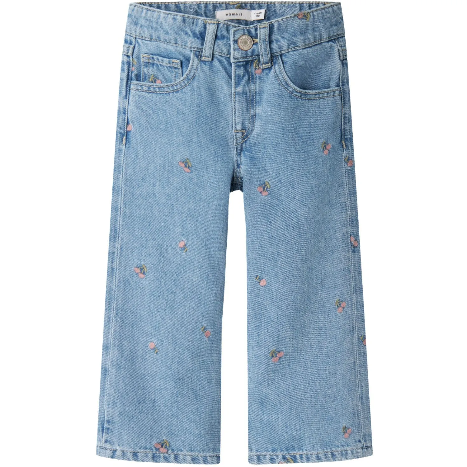 Name It Light Blue Denim Rose Wide Jeans Chill Vibes Base Wear