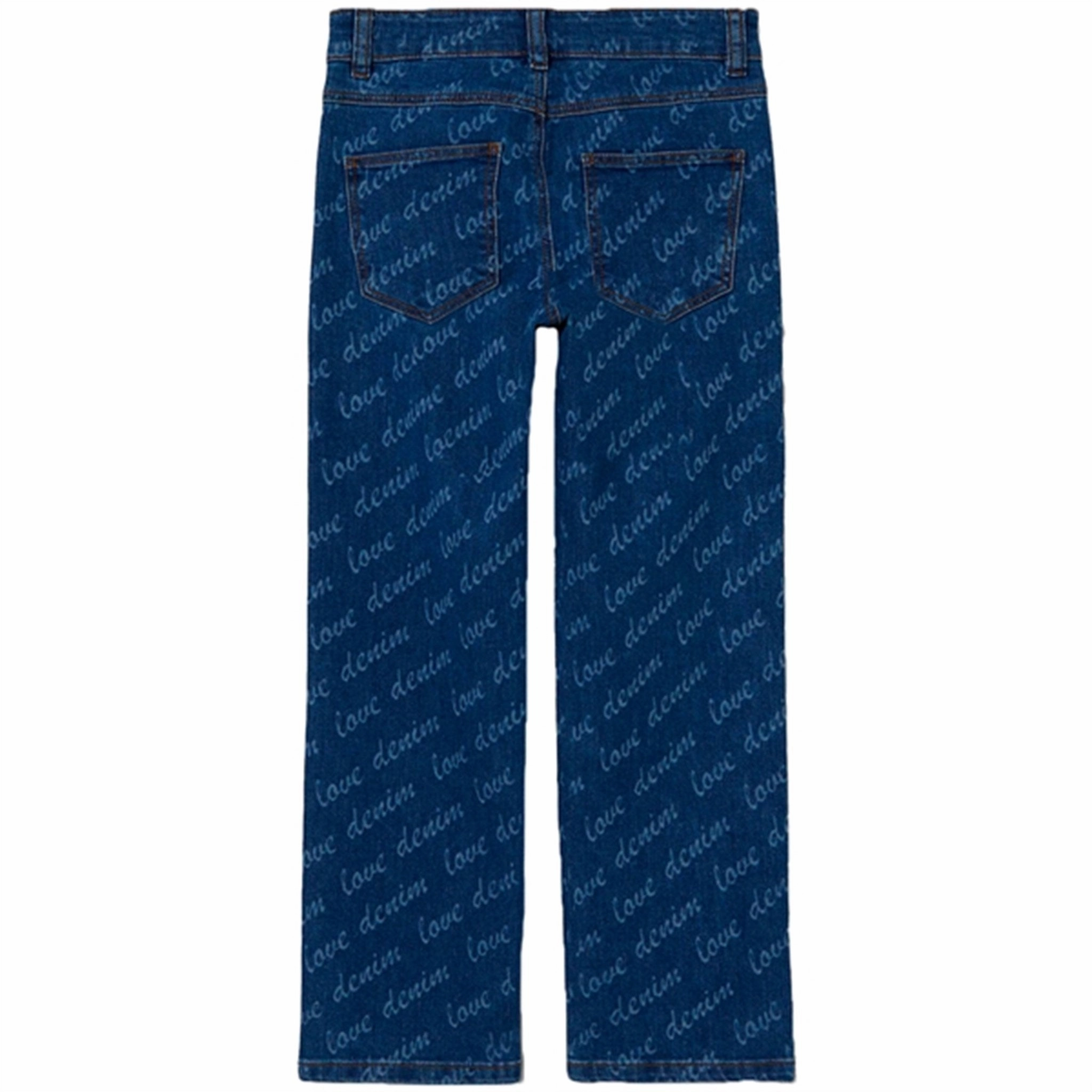 Name it Dark Blue Denim Rose Straight Jeans Universal Style