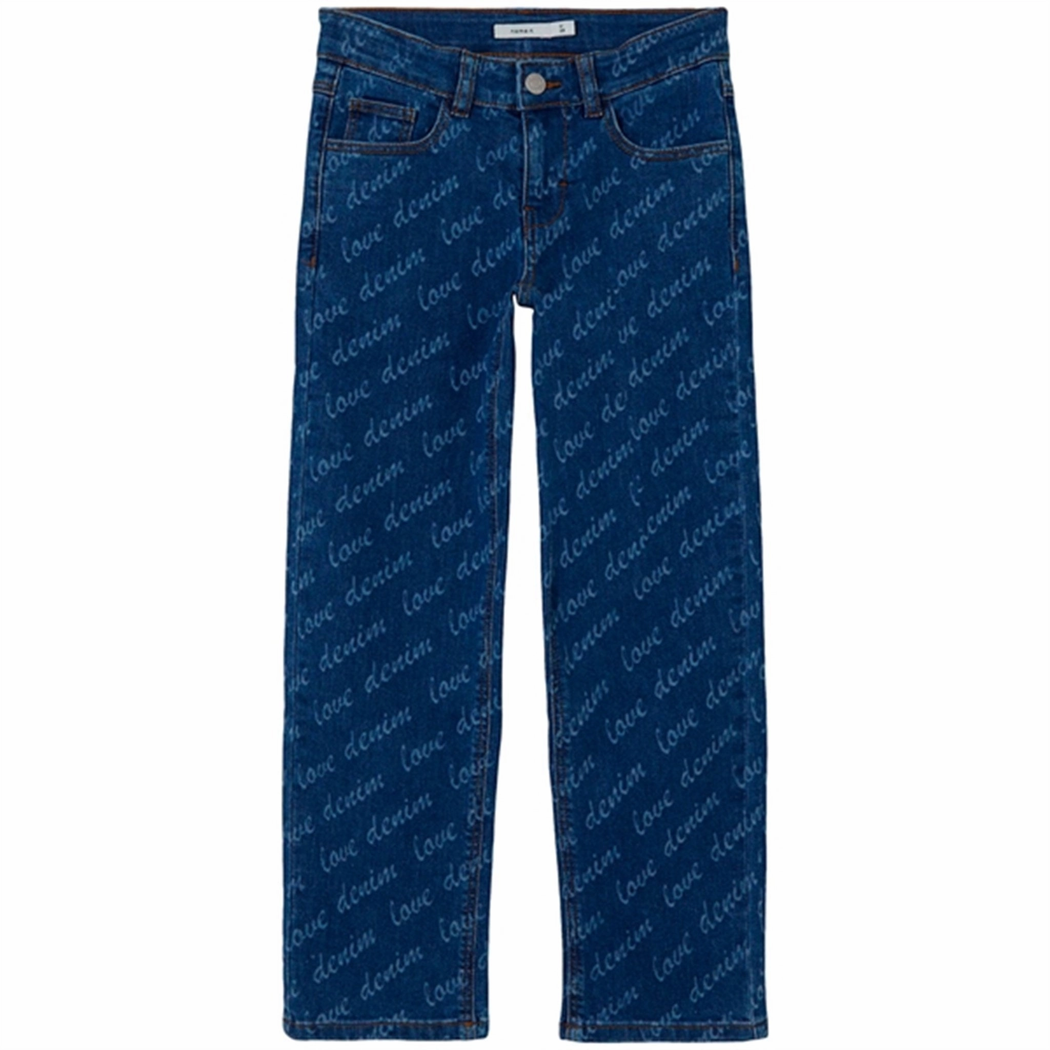 Name it Dark Blue Denim Rose Straight Jeans Simple Touch
