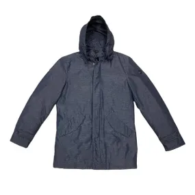 Retr?? giubbotto con cappuccio da uomo 17024Bis 144 blu Collarless Sports Jacket