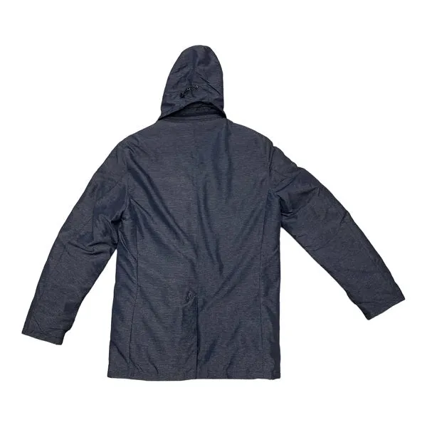 Retr?? giubbotto con cappuccio da uomo 17024Bis 144 blu High Collar Support