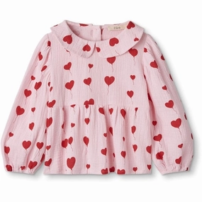 Solid Color Resort Wear Fliink Peach Whip Love Blouse