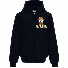 Water resistant coating Moschino Black Sweatshirt w. Hood