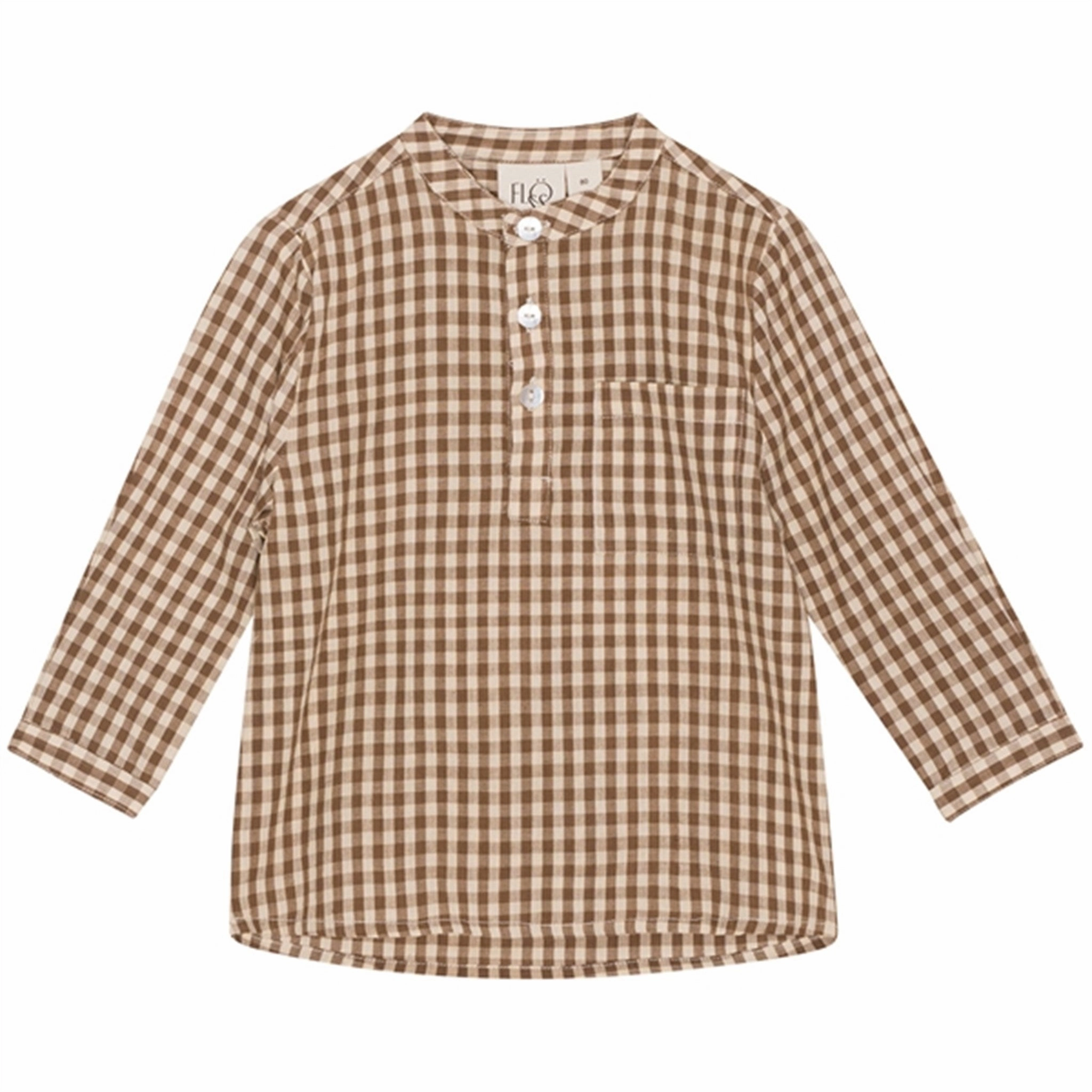 Ruffle Edge Fl?ss Bille Shirt Latte
