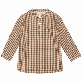 Ruffle Edge Fl?ss Bille Shirt Latte