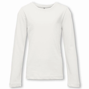 Smooth Stitch Pattern Sleek Silhouette Kids ONLY Cloud Dancer New Only T-Shirt Noos