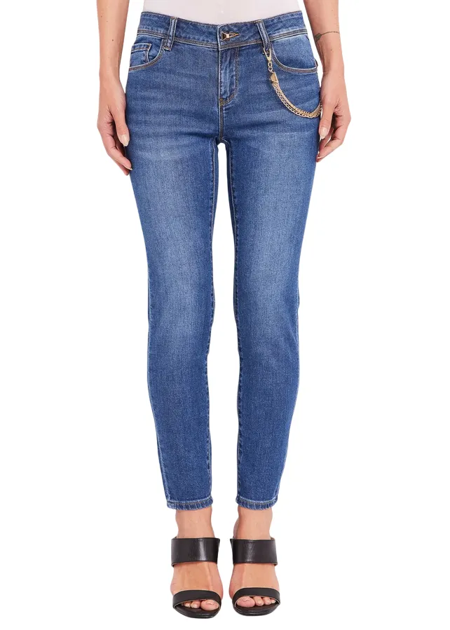 Street Active Gaud?? pantalone jeans da donna Kelly 411BD26015 blu medio