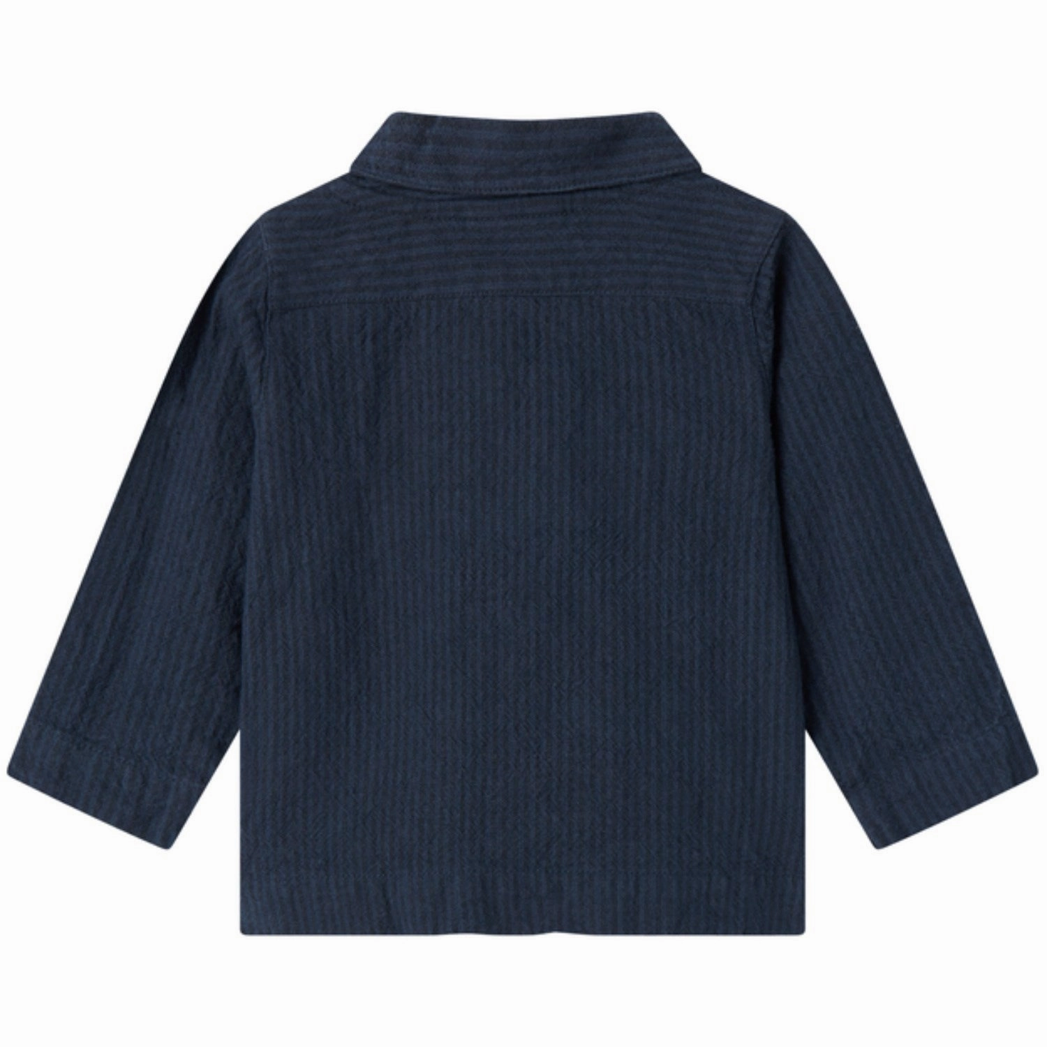 High-End Look Breathable back panel MarMar Chambray Dark Blue Stripe Tovas Blouse