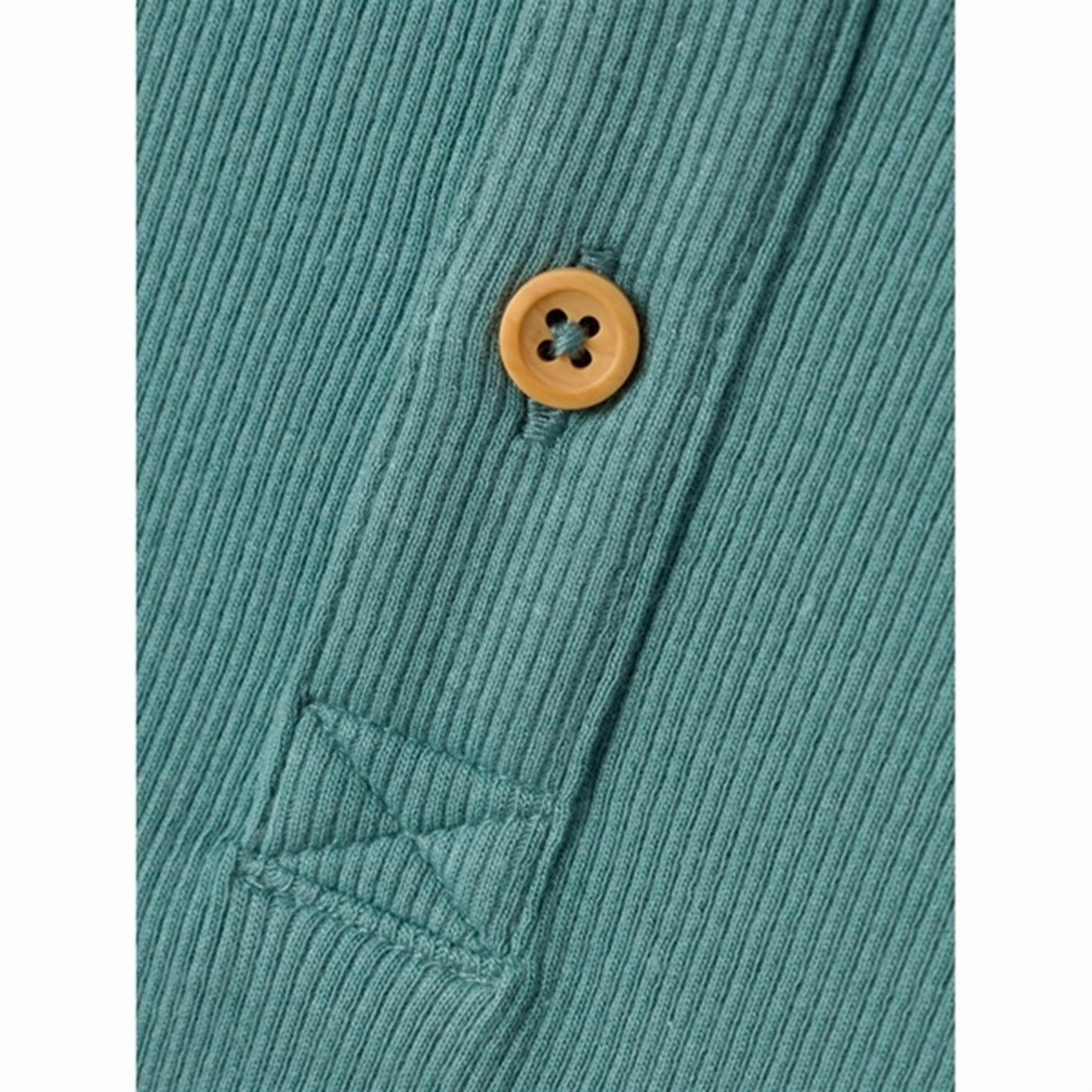 Name it Mineral Blue Duller Blouse Polished Placket Short Sleeve