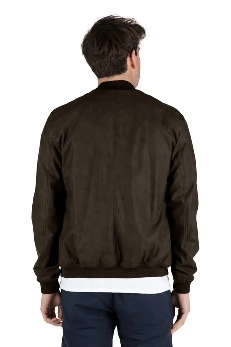 Outdoor Style Soft Shell Censured Giacca Bomber da uomo in ecopelle JMLORD T FDUL 10 marrone
