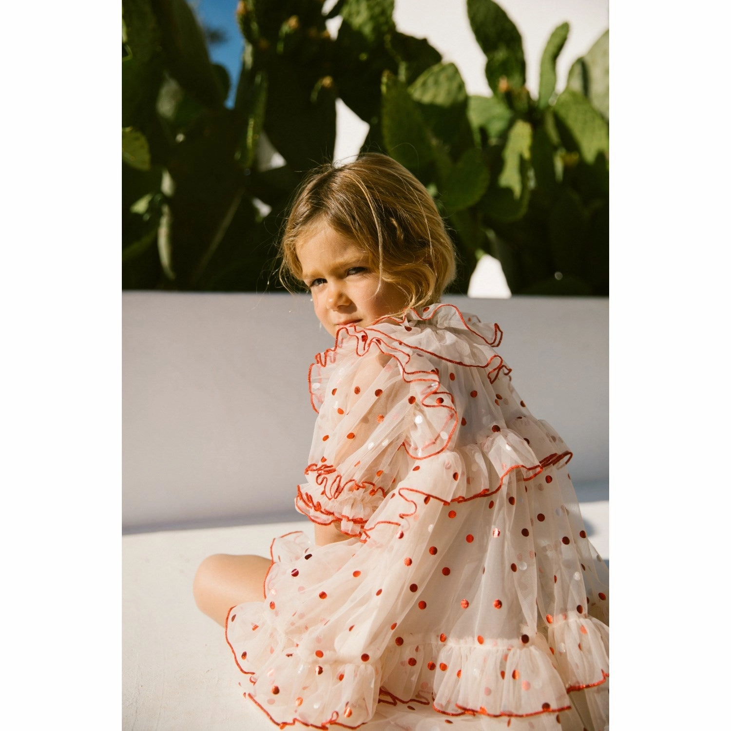 City Friendly Sophisticated and Relaxed MarMar Tulle Poppy Dots Dakira Dress