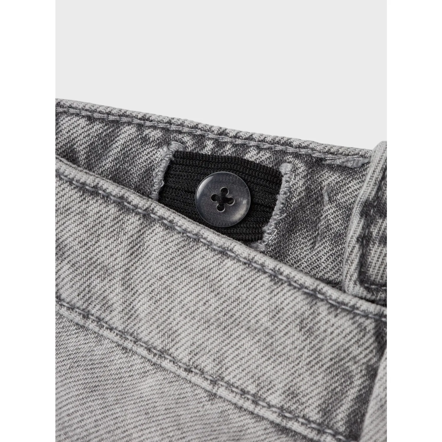 Non Fade Fabric Name It Light Grey Denim Rose Wide Jeans Noos