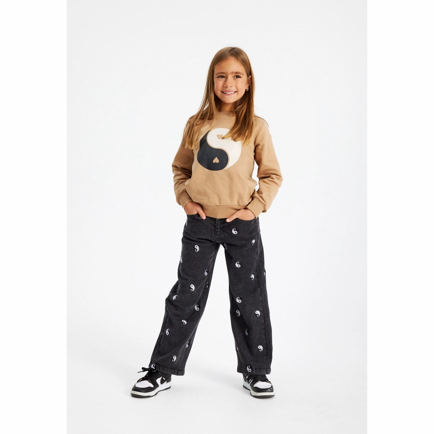 The New Black Denim Wash Lykke Wide Jeans Flex Knit Waist Panel