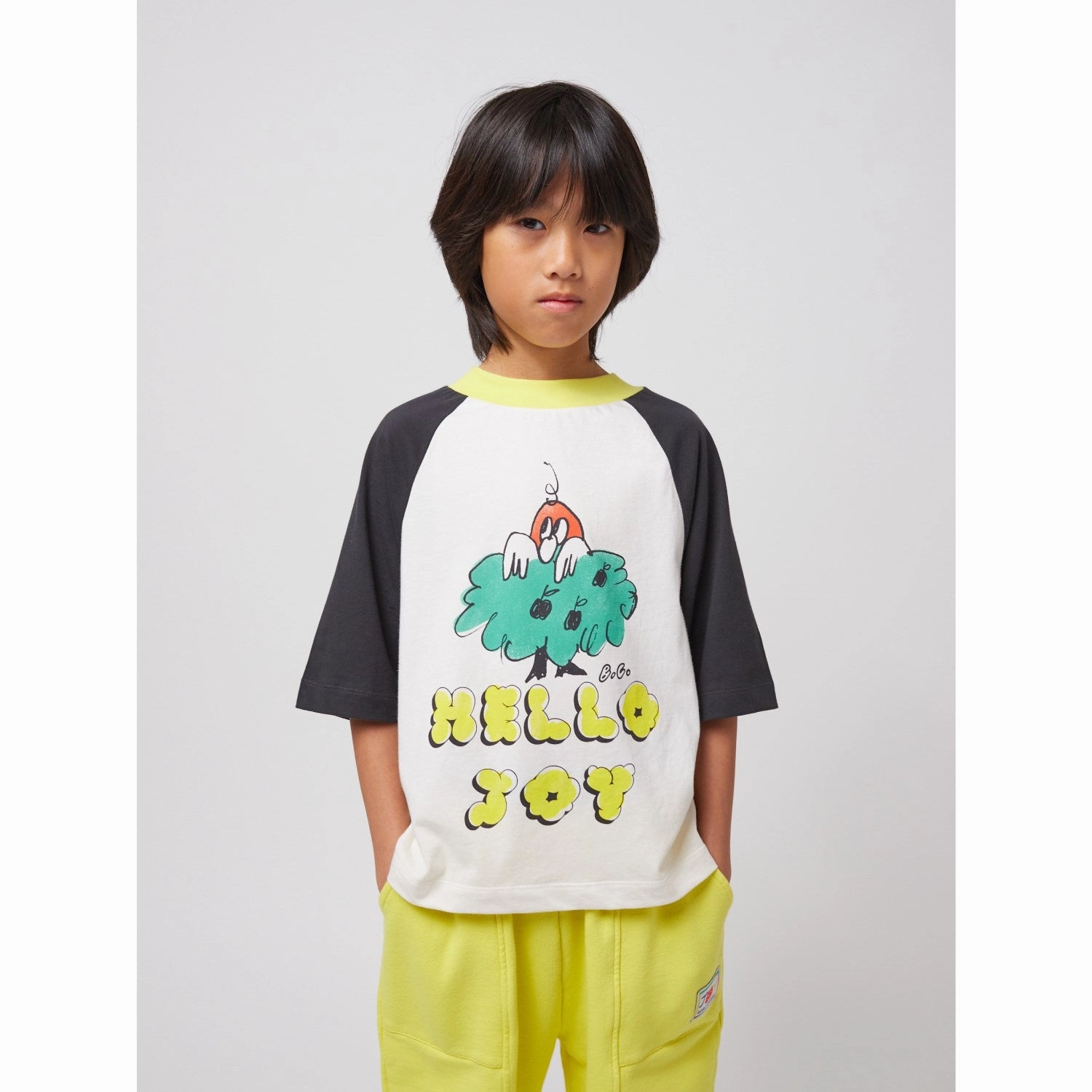 Bobo Choses Offwhite Hello Joy Ranglan Sleeves T-Shirt OversizedSilhouette sequined details