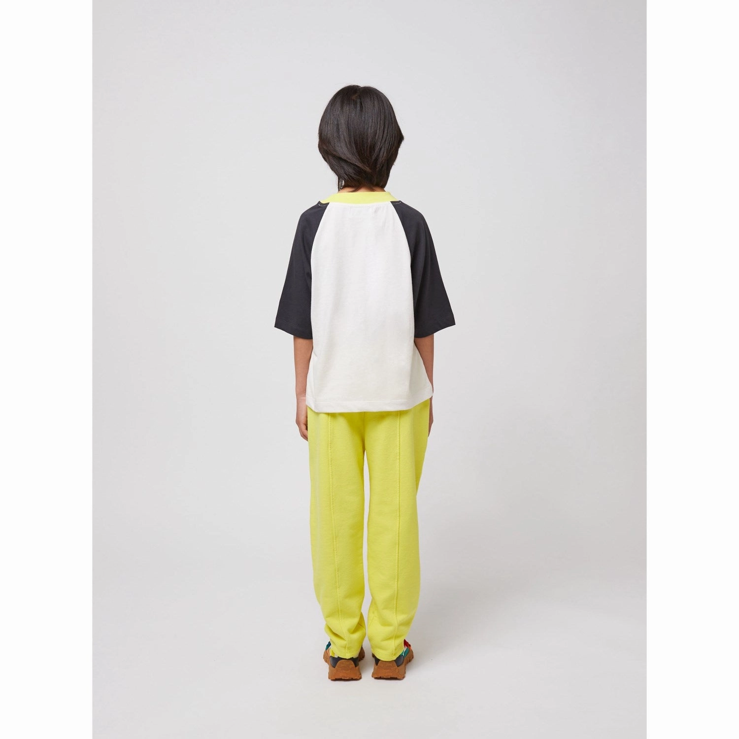 Neutral Color Bobo Choses Offwhite Hello Joy Ranglan Sleeves T-Shirt