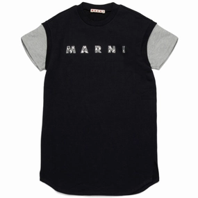 Marni Black Dress City Friendly Elegant knee-length dress