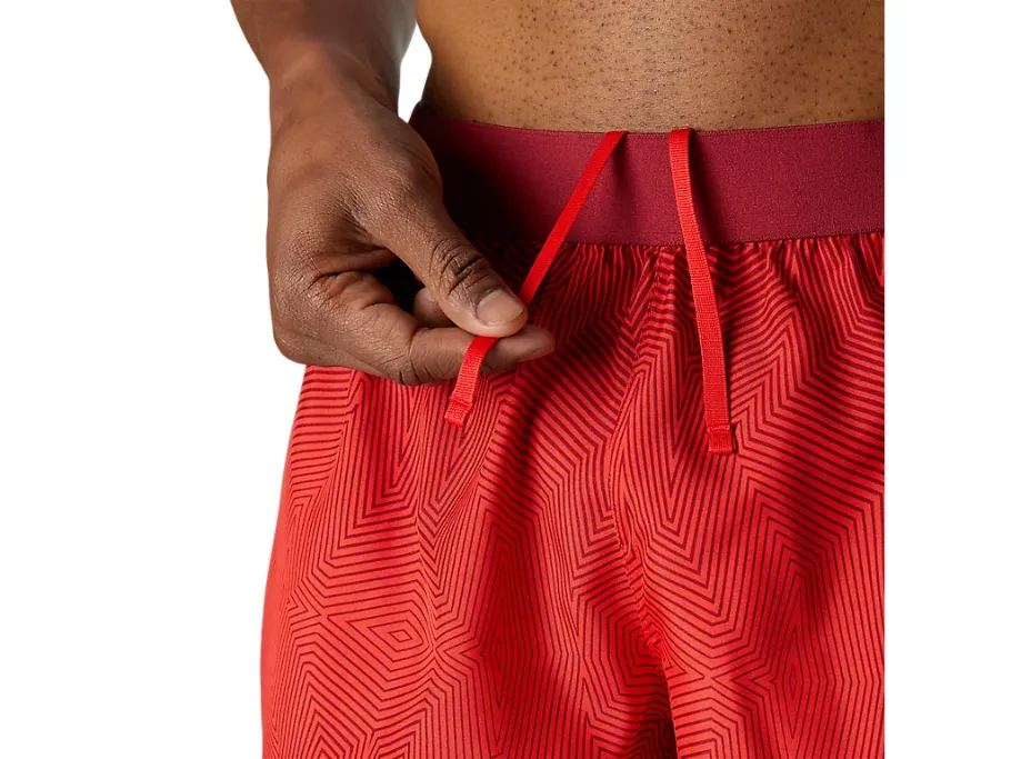 Asics pantaloncino da corsa da uomo Kasane Short 2011C013 600 electric red/burgundy Compact Storage Pocket custom-made