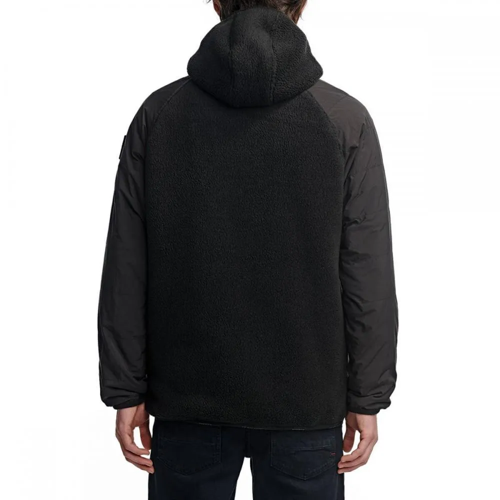 Globe giubbotto reversibile da uomo in Polartec GB02037000  nero coccio Date night