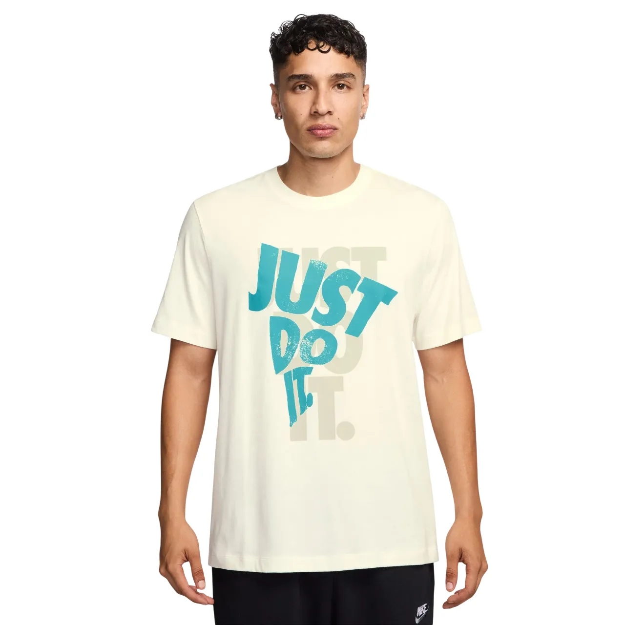 Bold Look Nike maglietta manica corta da uomo Sportswear Just do It HJ0554-133 bianco