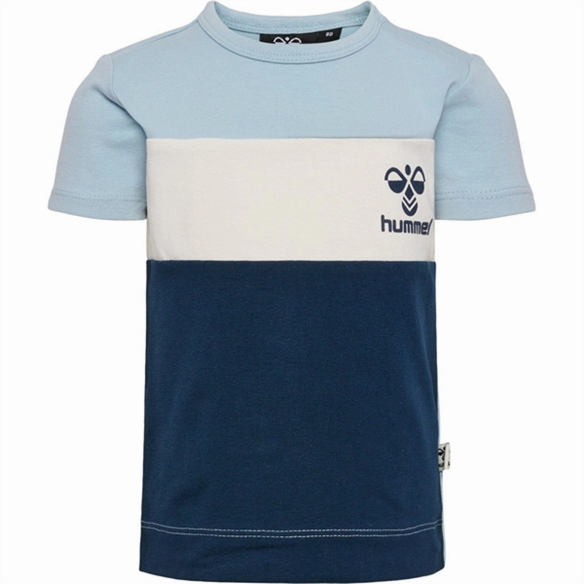Stylish Layer Look cotton material Hummel Celestial Blue Azur Block T-shirt S/S