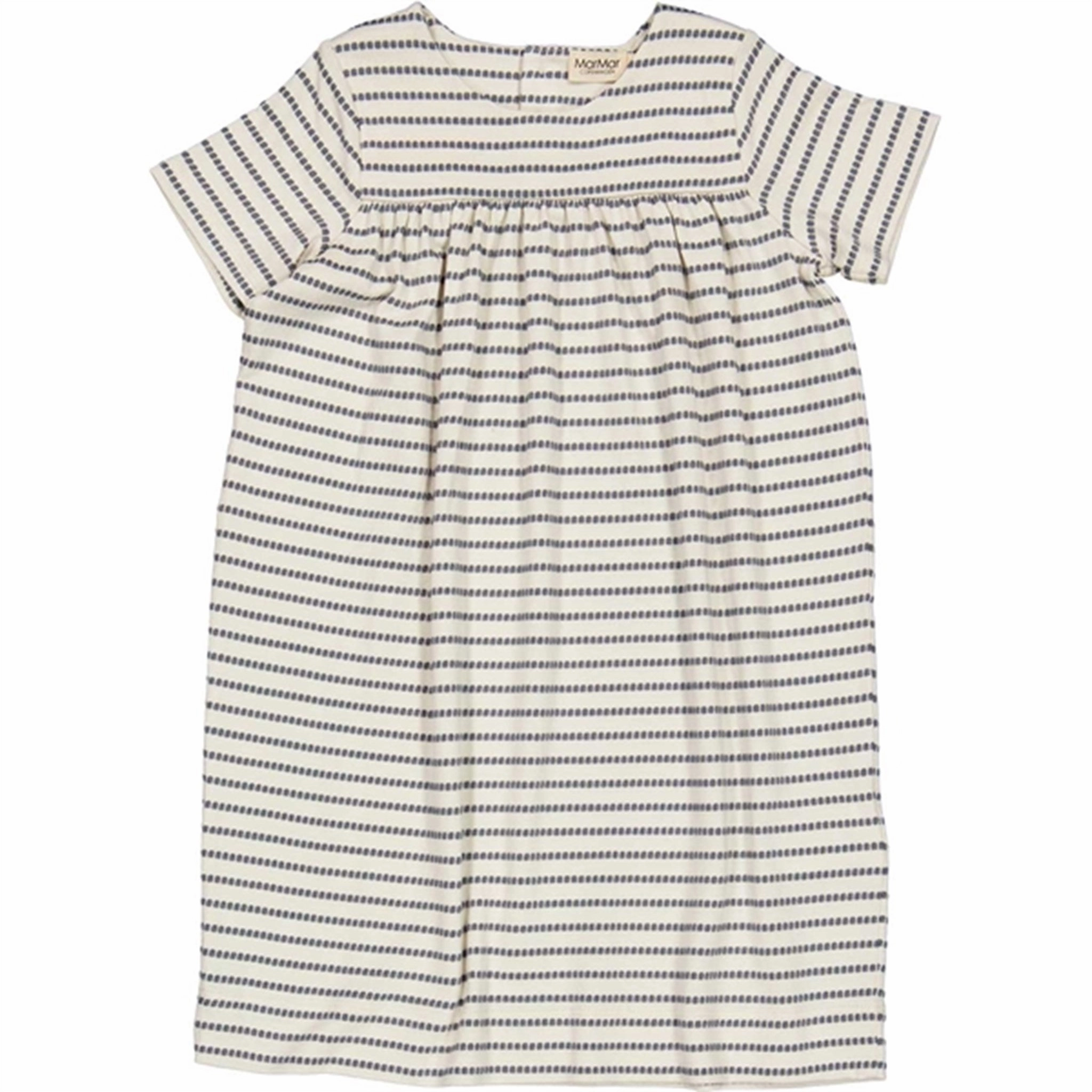 MarMar Stormy Blue Stripe Dorthea Dress Smooth Texture Simplistic Mood