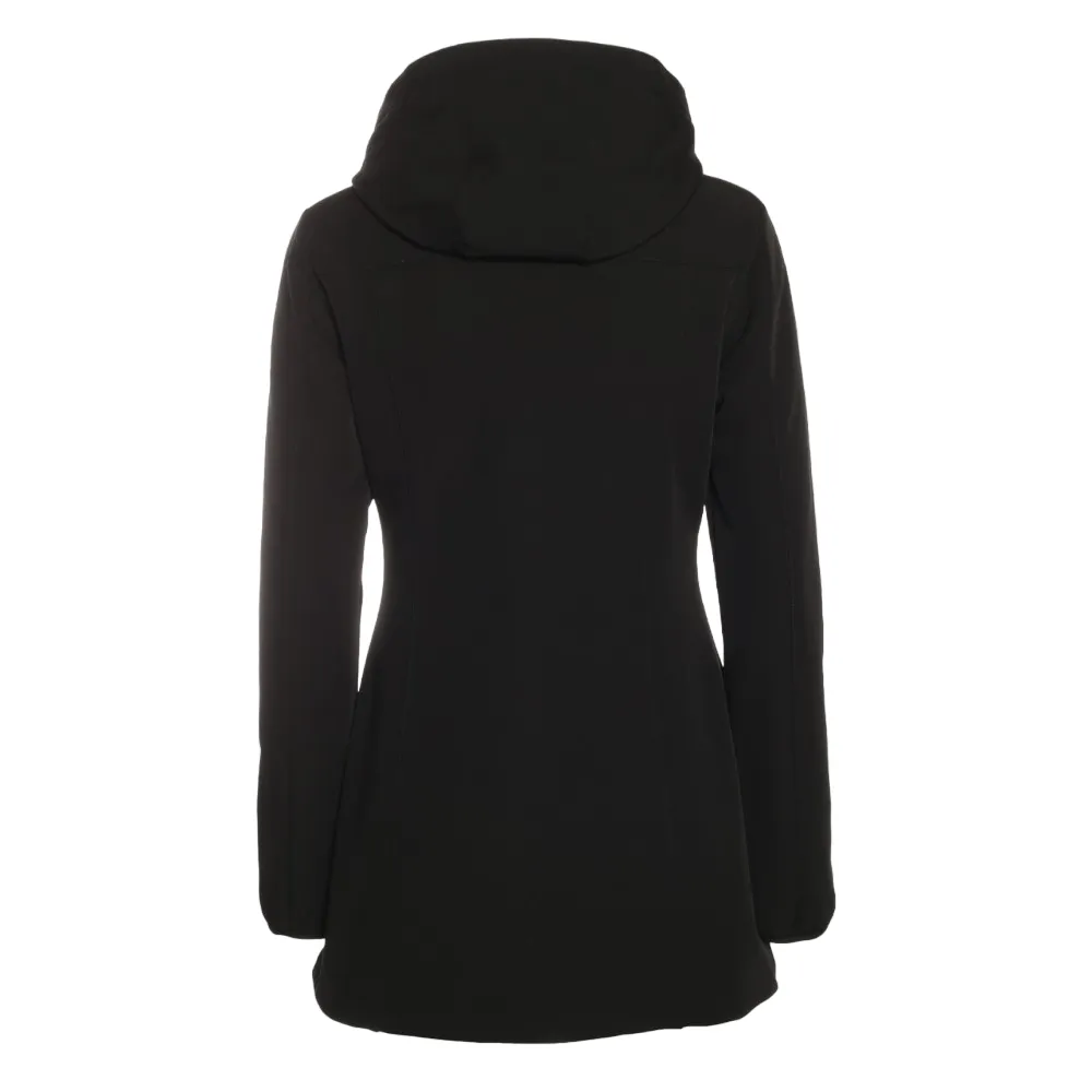 Yes Zee cappotto da donna con cappuccio e trapunta O047 L300 0801 nero Dance