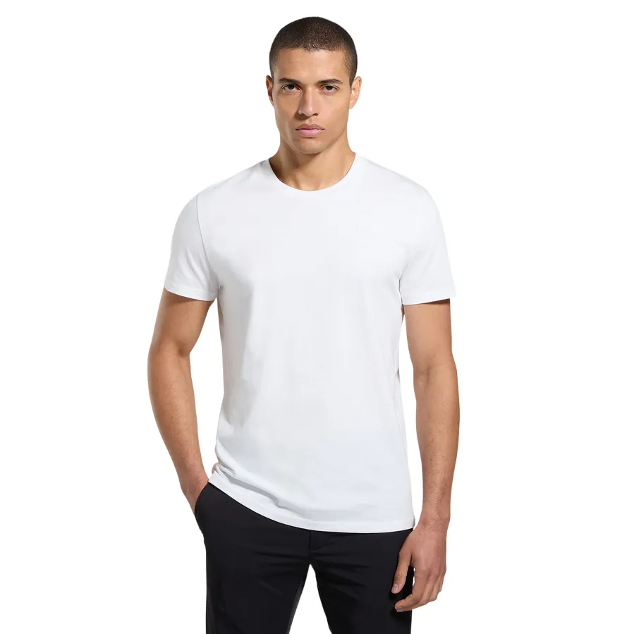 Flexible Shoulder Seams Bikkembergs maglietta manica corta da uomo con logo in tinta BMT0931 1000 bianco