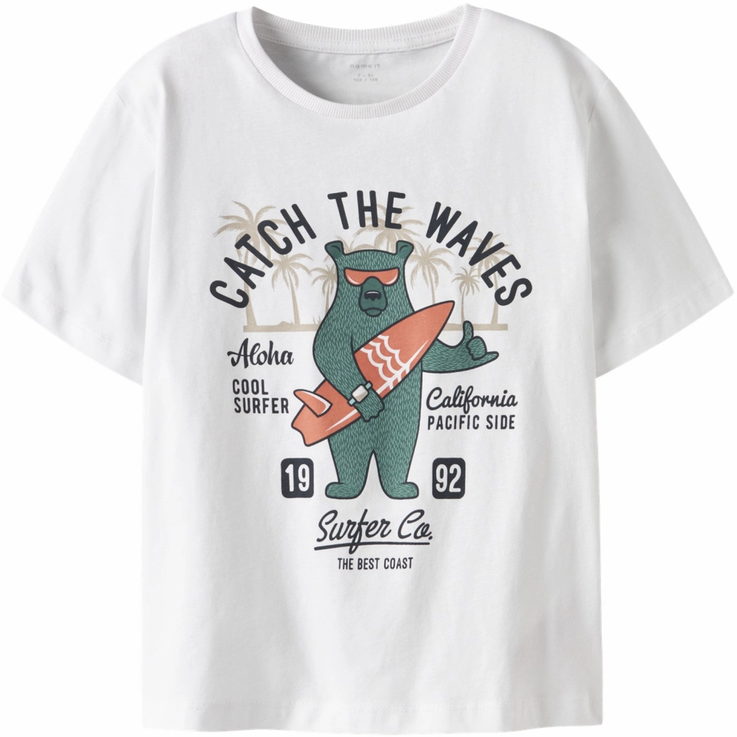 Relaxed Vibe Comfortable Casual Name It Lucent White Nkmjosh Ss Nreg Top Pb