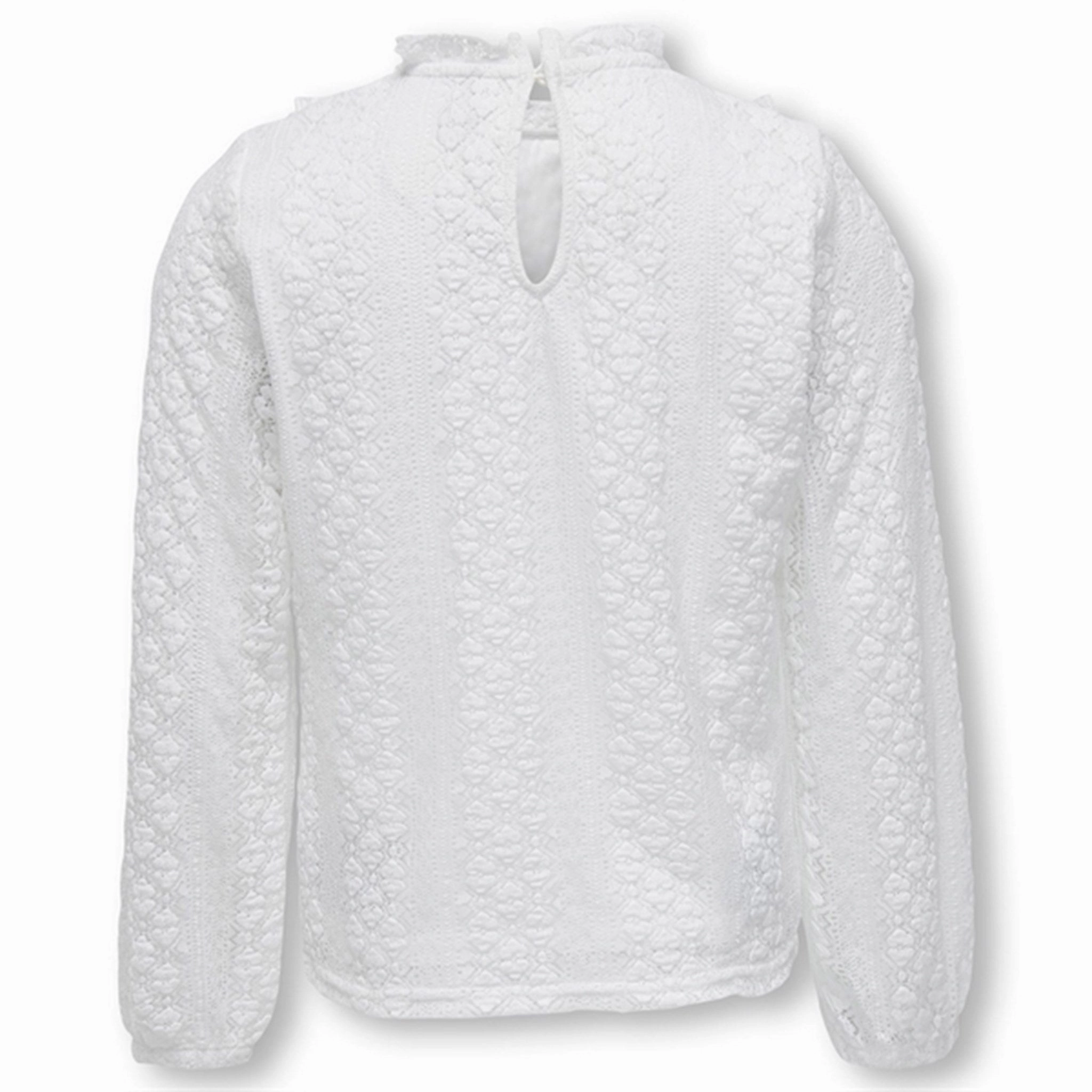 Kids ONLY Cloud Dancer Aya Frill Lace Blouse Lounge Wear All Purpose Weave Design