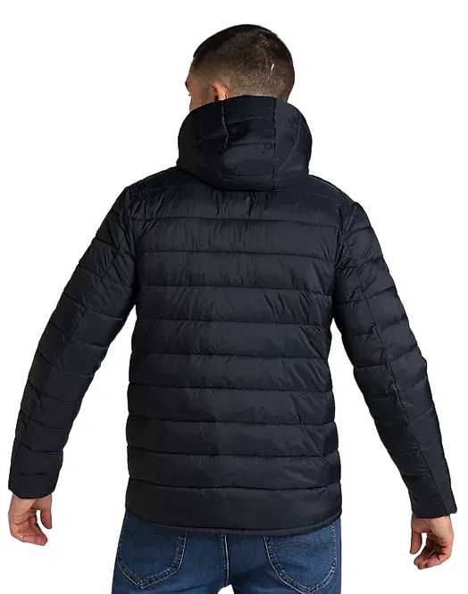 beach bonfire Lee piumino leggero con cappuccio da uomo Puffer L87HSZ01 nero