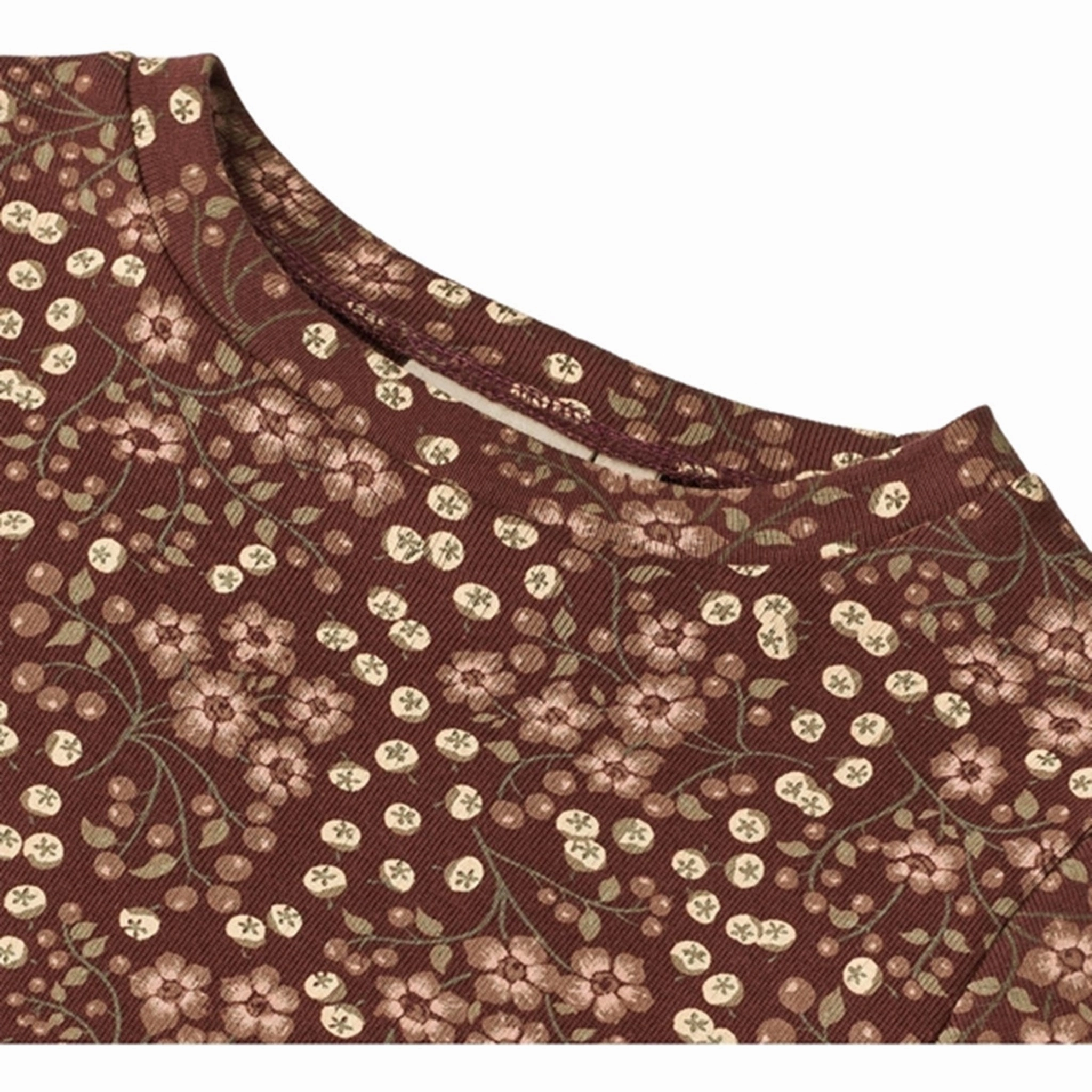 Wheat Aubergine Berries Jersey Dress Sessa Garden Scene