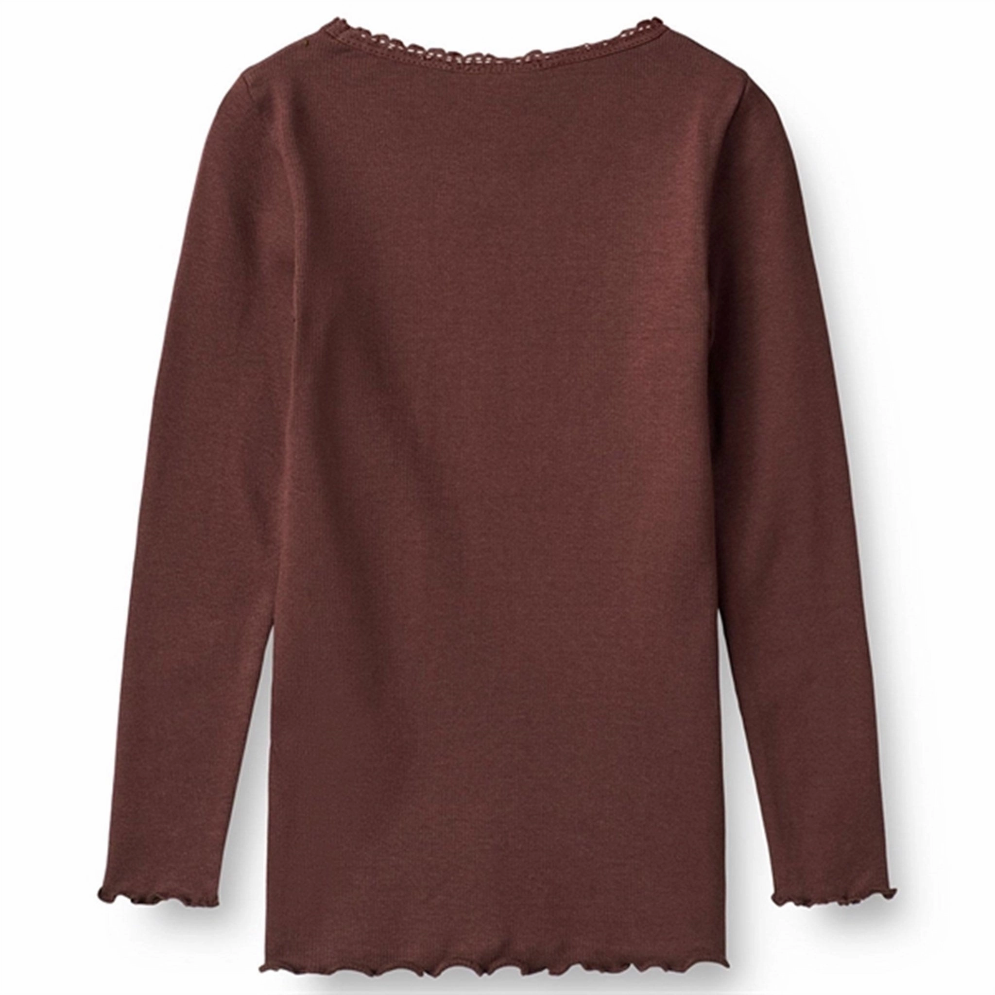 Casual Friday Wheat Aubergine Reese Rib Blouse