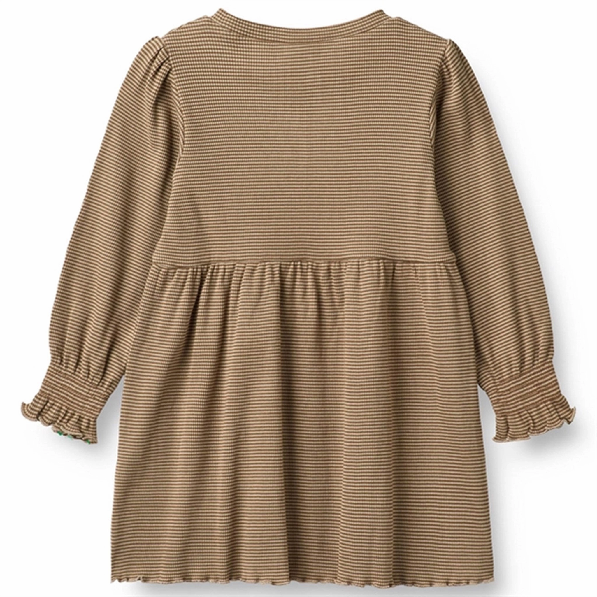 Cold-Shoulder Jewel-Tone Wheat Beige Rib Stripe Eliane Jersey Dress