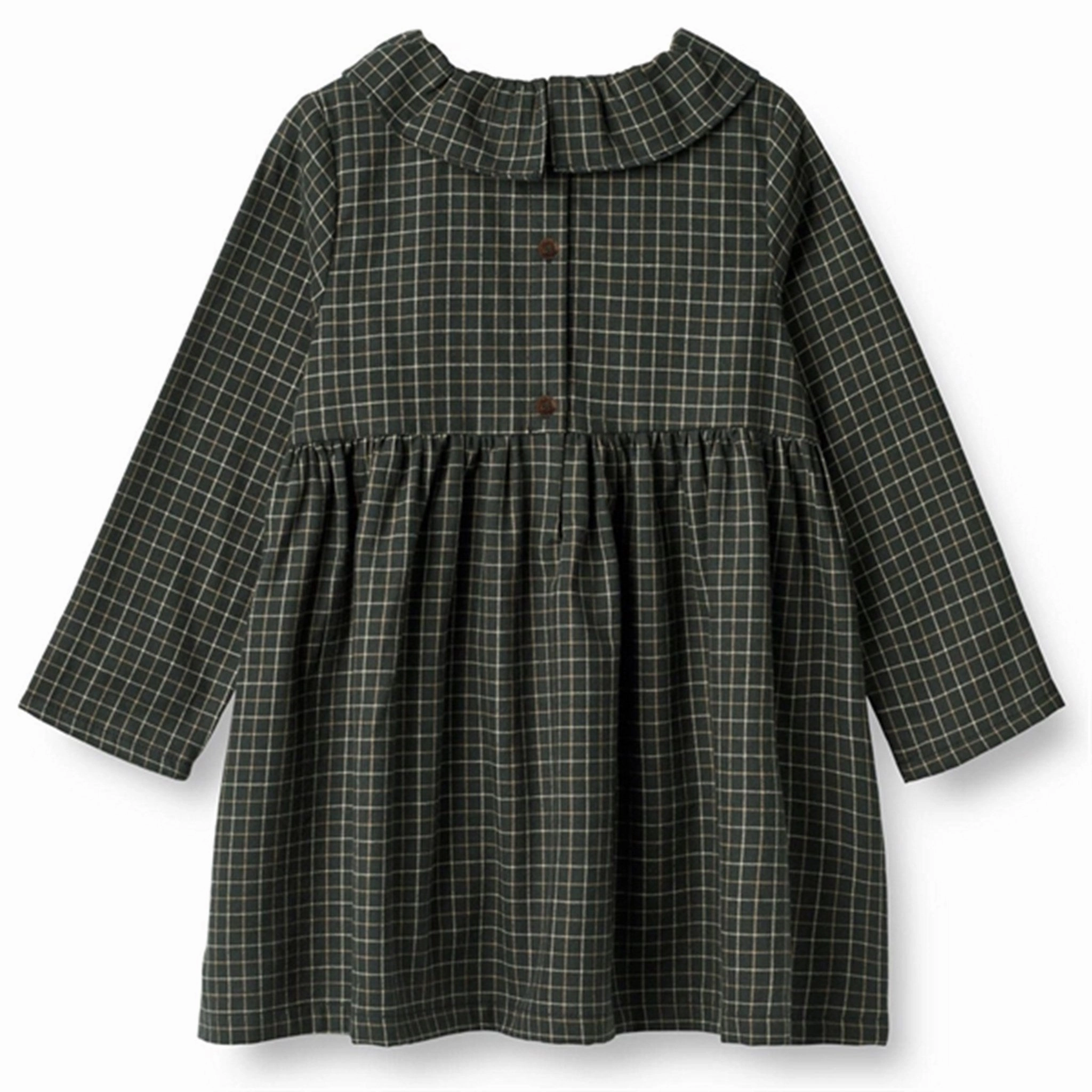 Quick Look Soft and Relaxed Wheat Black Coal Check Dress Violetta