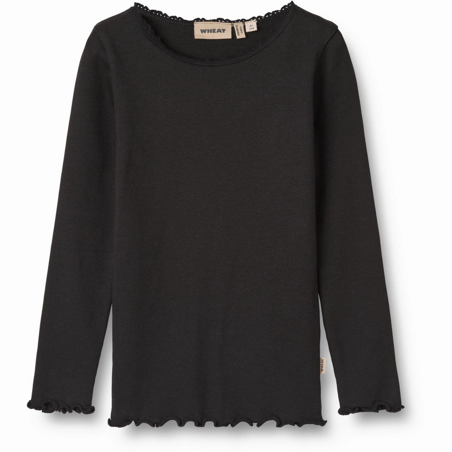 High-Quality Material Wheat Black Rib Blouse Reese