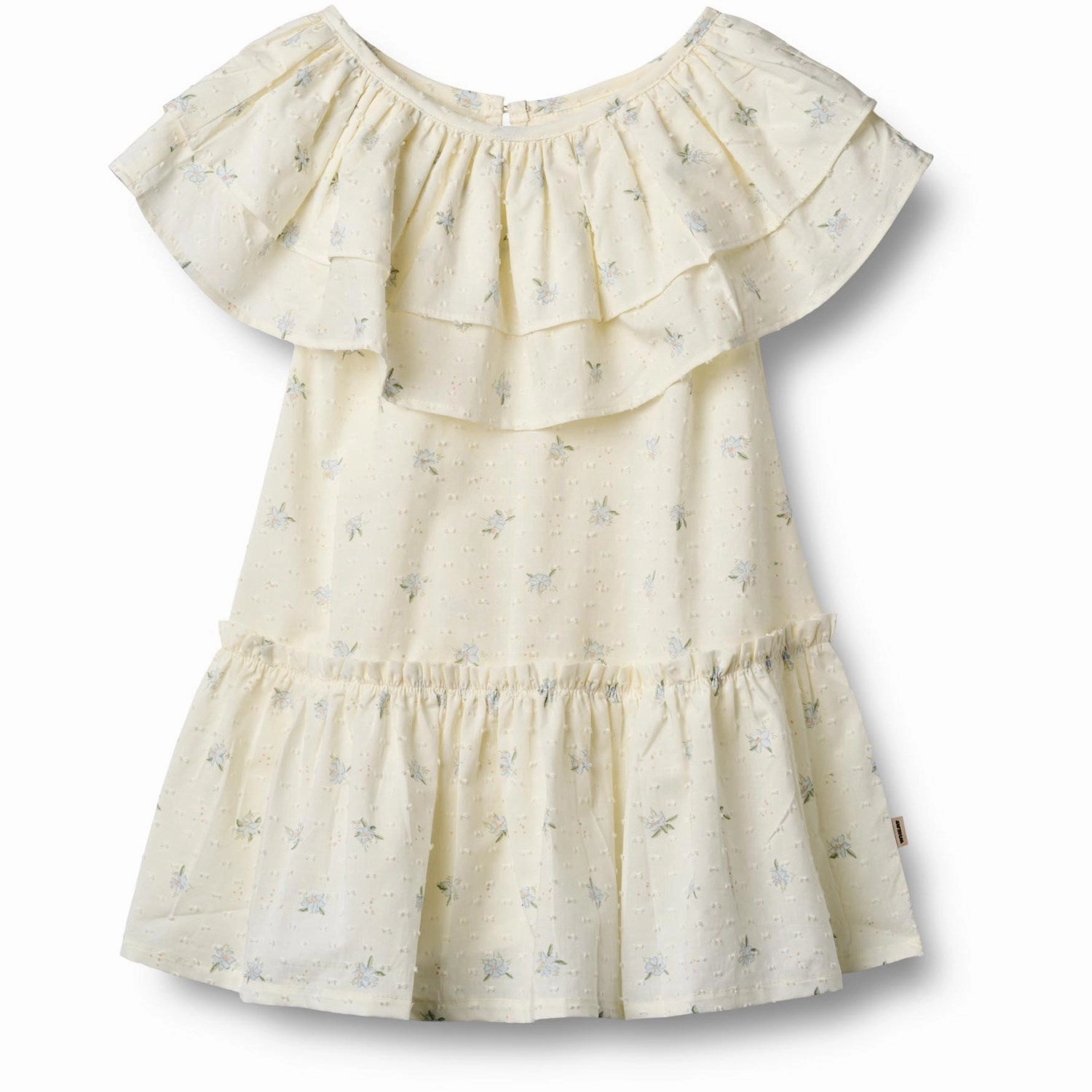 Trendy Vibes Unique Print Wheat Blue Flowers Dress Bitten