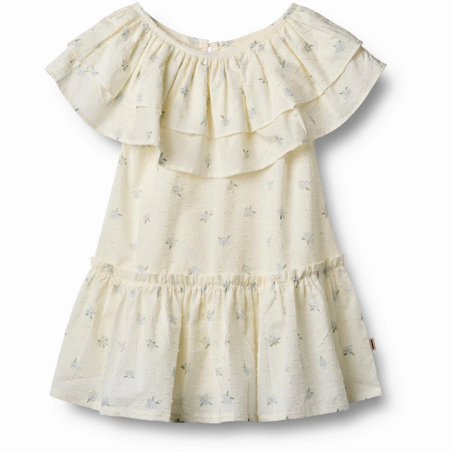 Fashion-Forward Fit Standout Feature Wheat Blue Flowers Dress Bitten