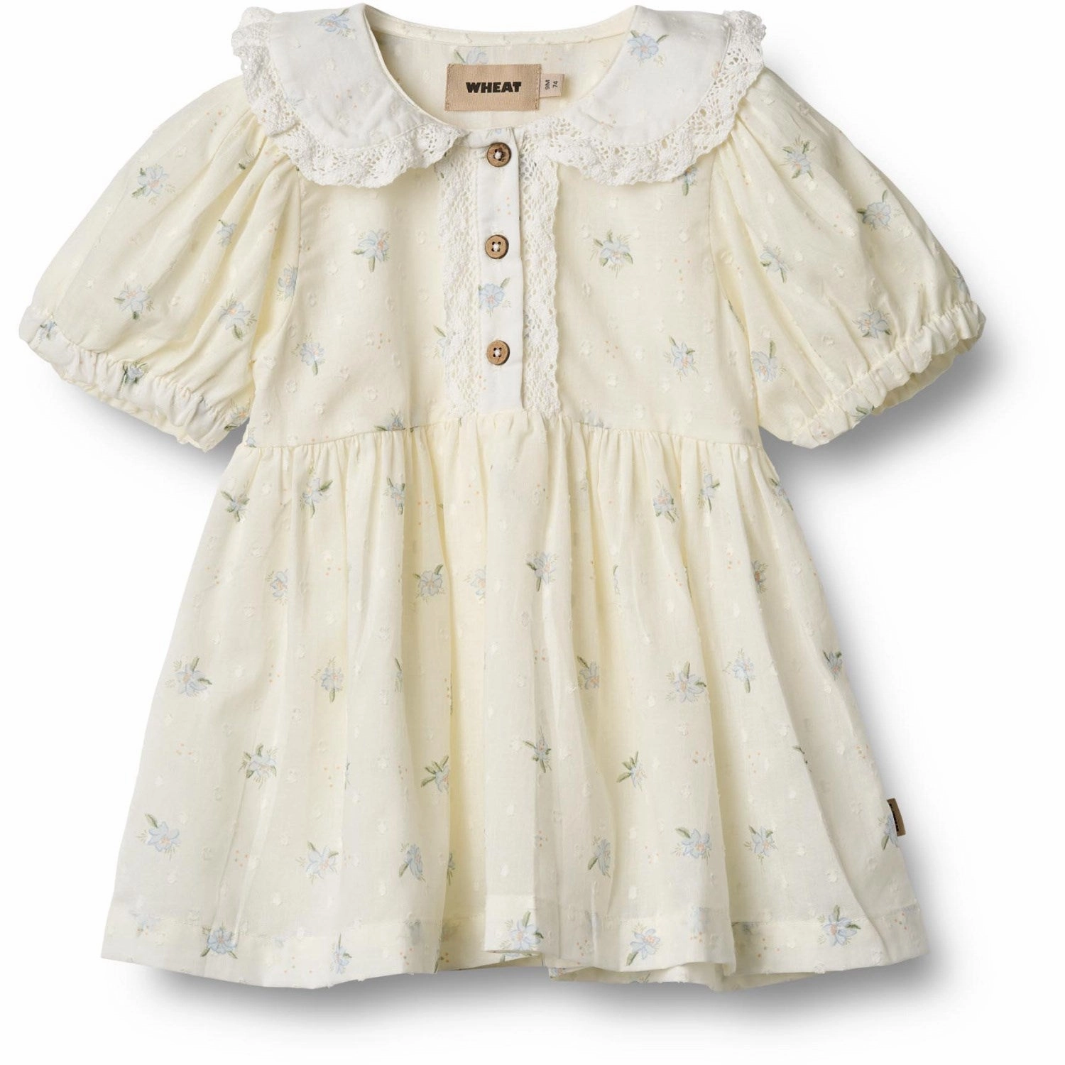 SoftTouchTexture Wheat Blue Flowers Dress S/S Adele