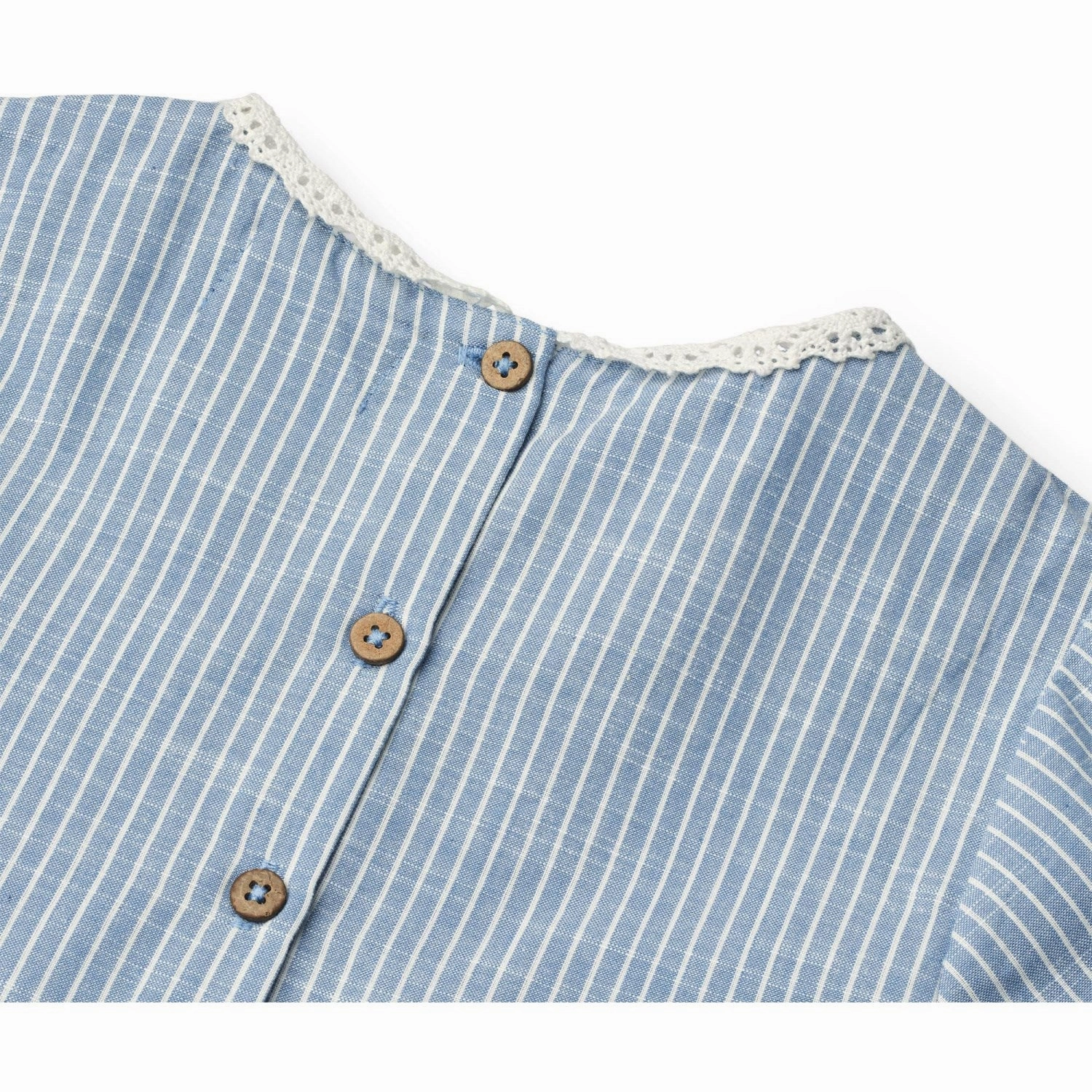 Wheat Blue Stripe Dress S/S Elma Satin Touch