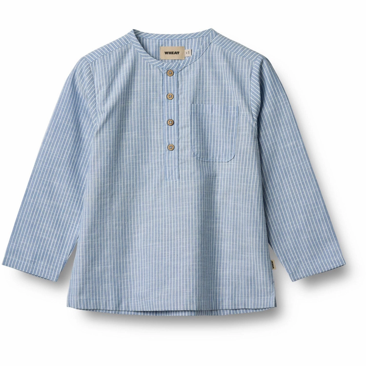 Trendsetting Design Ruffle Edge Wheat Blue Stripe Shirt Bj?rk