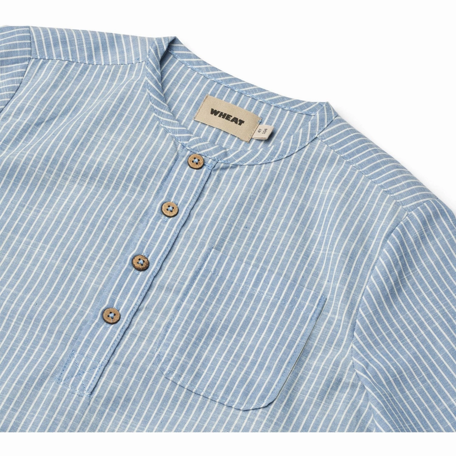 Tuckable Hem Lakeside Relaxation Wheat Blue Stripe Shirt Bj?rk