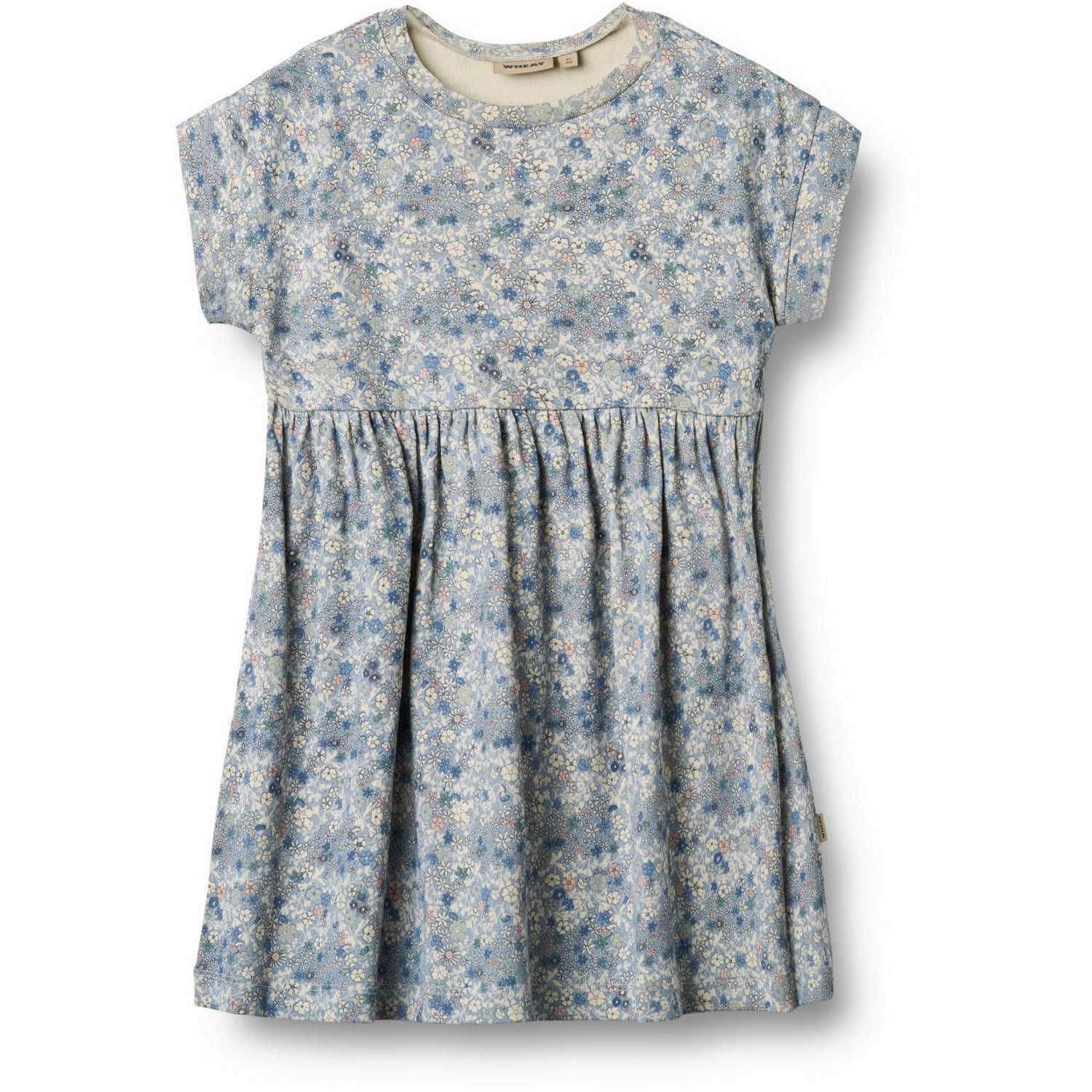 Comfort and style Cozy Vibe Wheat Blue Summer Flowers Jersey Dress S/S Emilie
