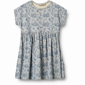 Sharp Motion Outfit Core Wheat Blue Summer Flowers Jersey Dress S/S Emilie