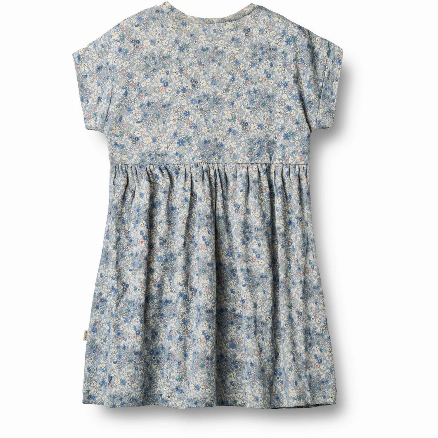 Wheat Blue Summer Flowers Jersey Dress S/S Emilie Casual Tones