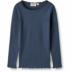 crew neck Wheat Blue Waves Rib Blouse Reese