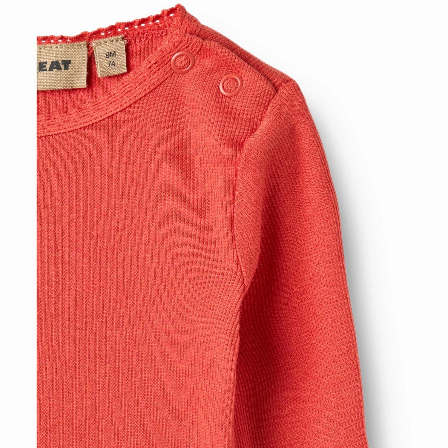 Wheat Candy Red Rib Blouse Reese Limited Edition Soft Stretch Collar