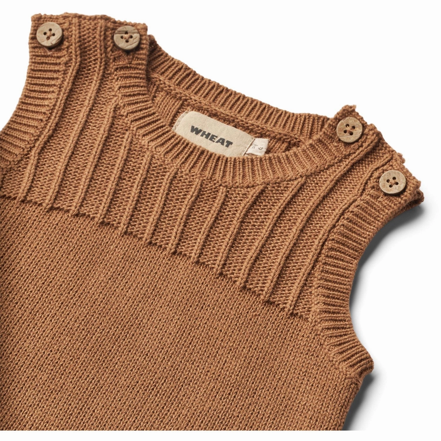 Versatile Outdoor Wheat Caramel Knit Romper Vigge