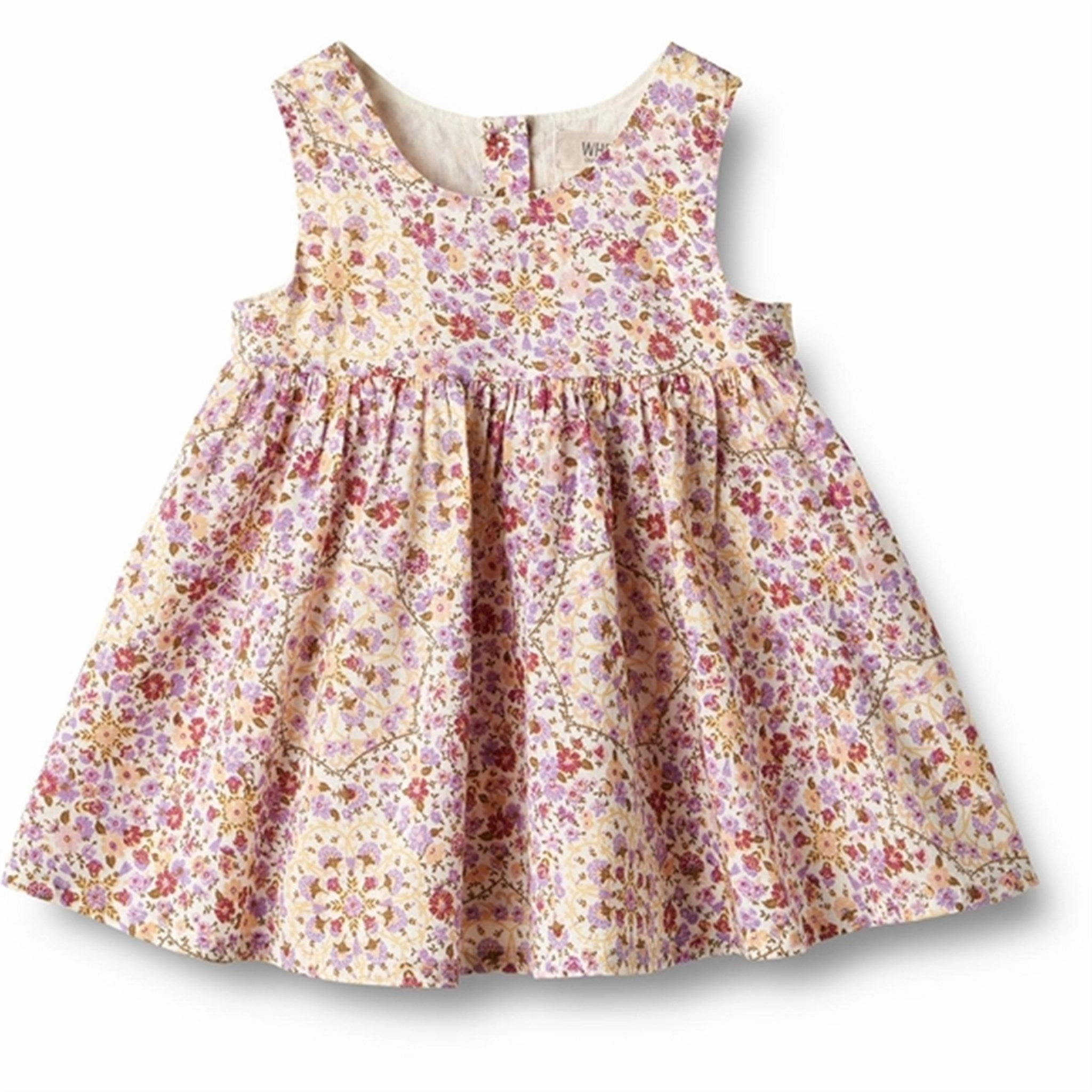 Wheat Carousels And Flowers Pinafore Wrinkles Dress Sienna Chill Lines
