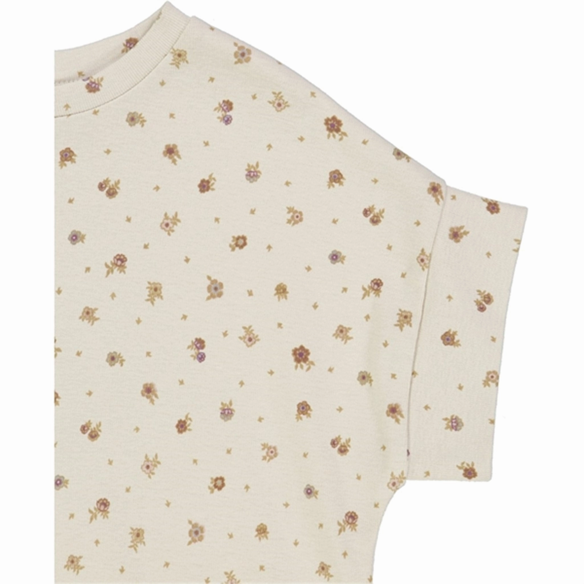 Wheat Chalk Flowers Marie T-shirt Layered Collar Structure